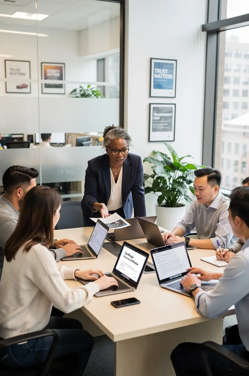 Схематическое изображение взаимодействия между продавцом, покупателем и страховой компанией в автомобильной сделке